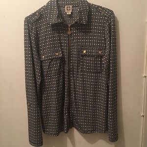 ANNE KLEIN Front Zipper Gold   size  XL